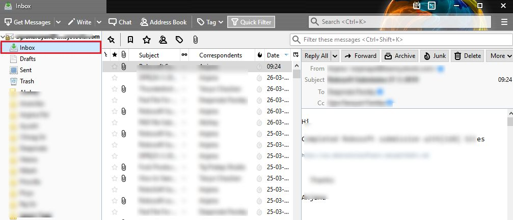 Thunderbird does not open attachments