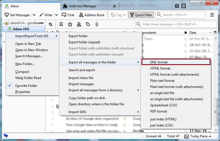 saving emails as a personal backup saving emails as a personal backup