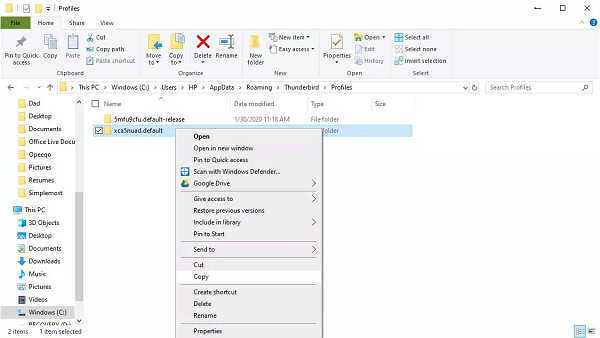 select profile