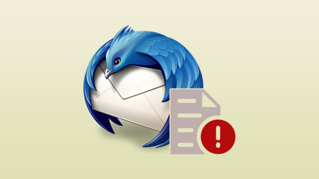unable to open thunderbird file
