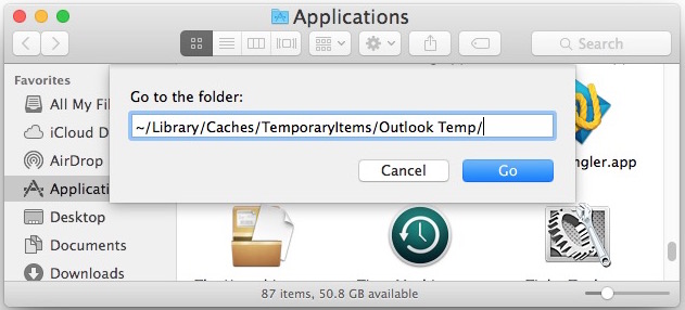 Open Outlook Temp Folder