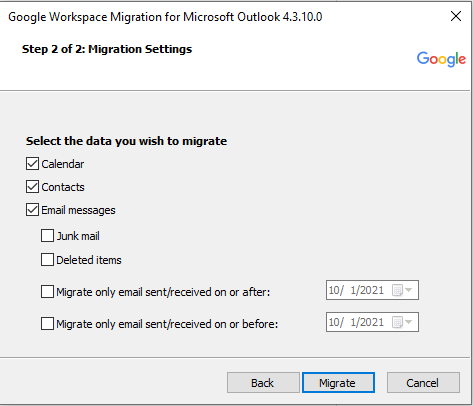 Select Data for Migration