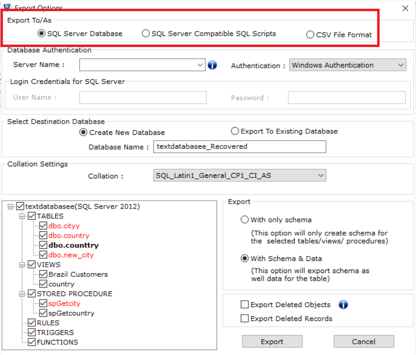 Restore SQL Server Database