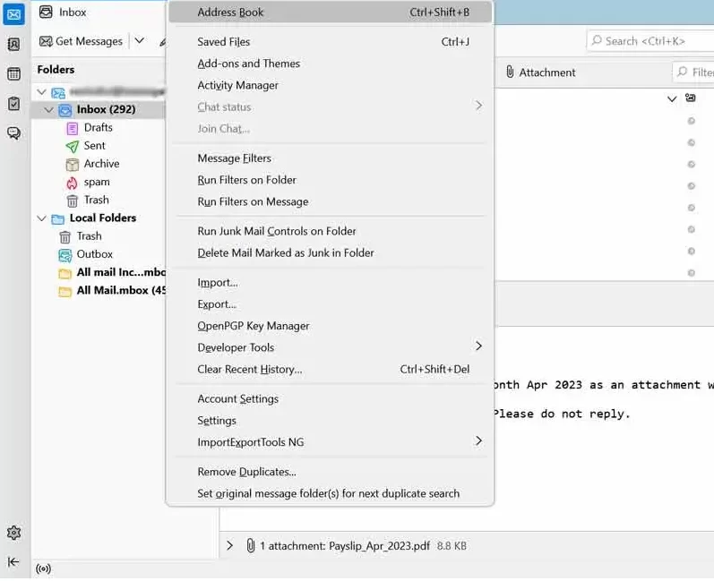 Extract Emails from MBOX File