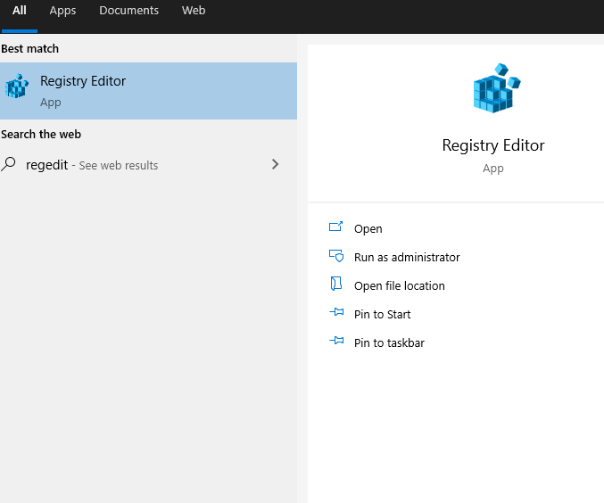 registry editor