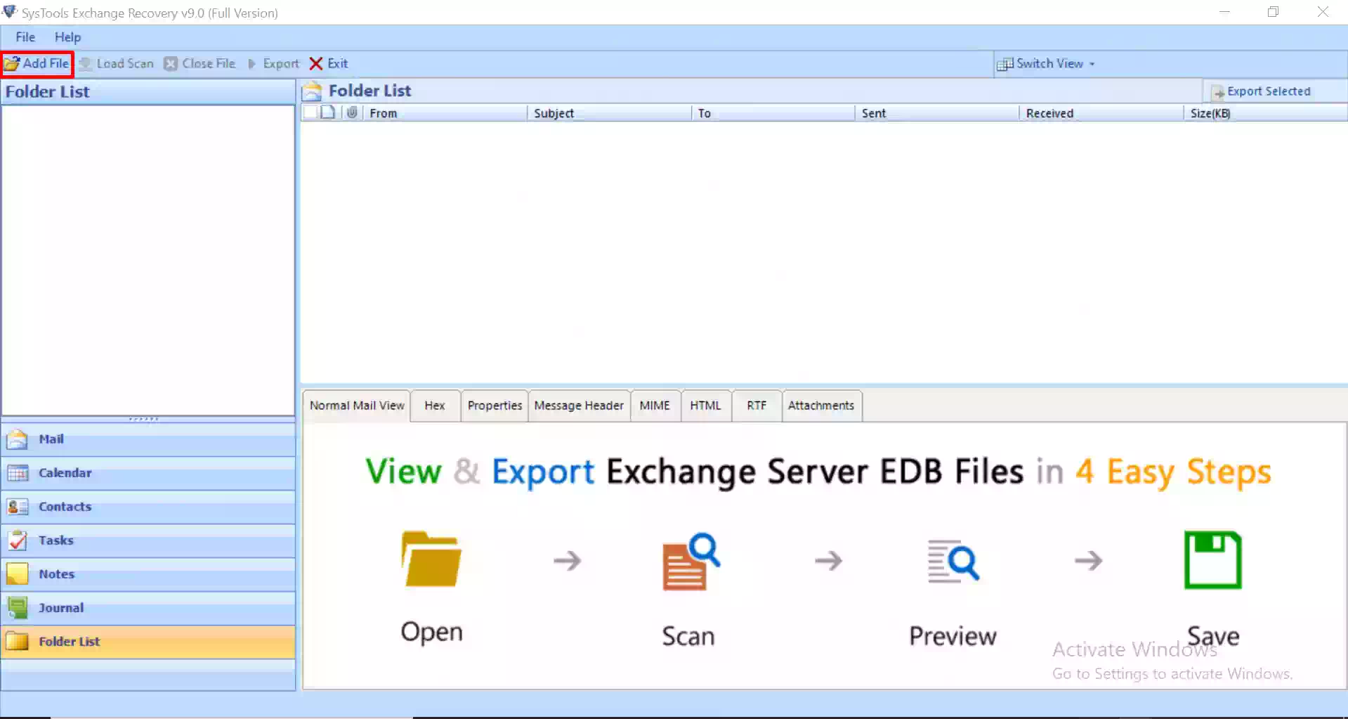 Add File for Exchange to Exchange Migration