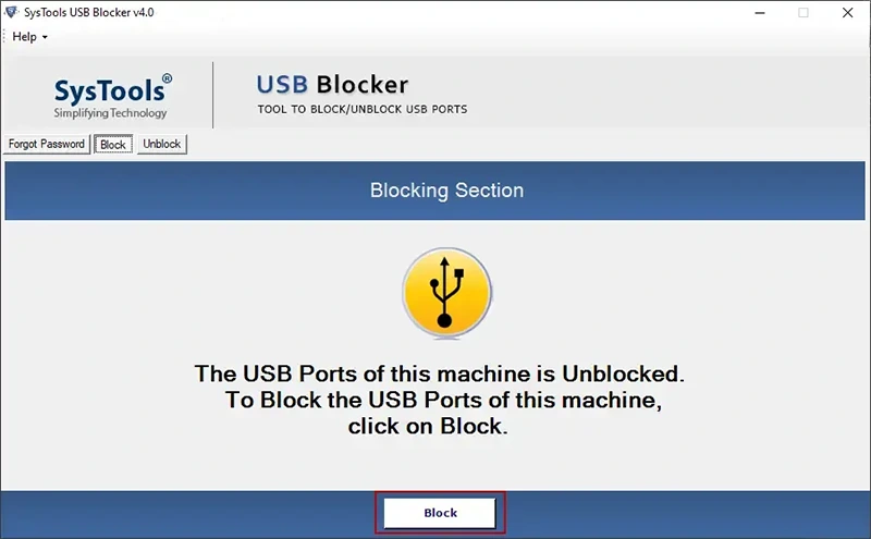 block USB ports