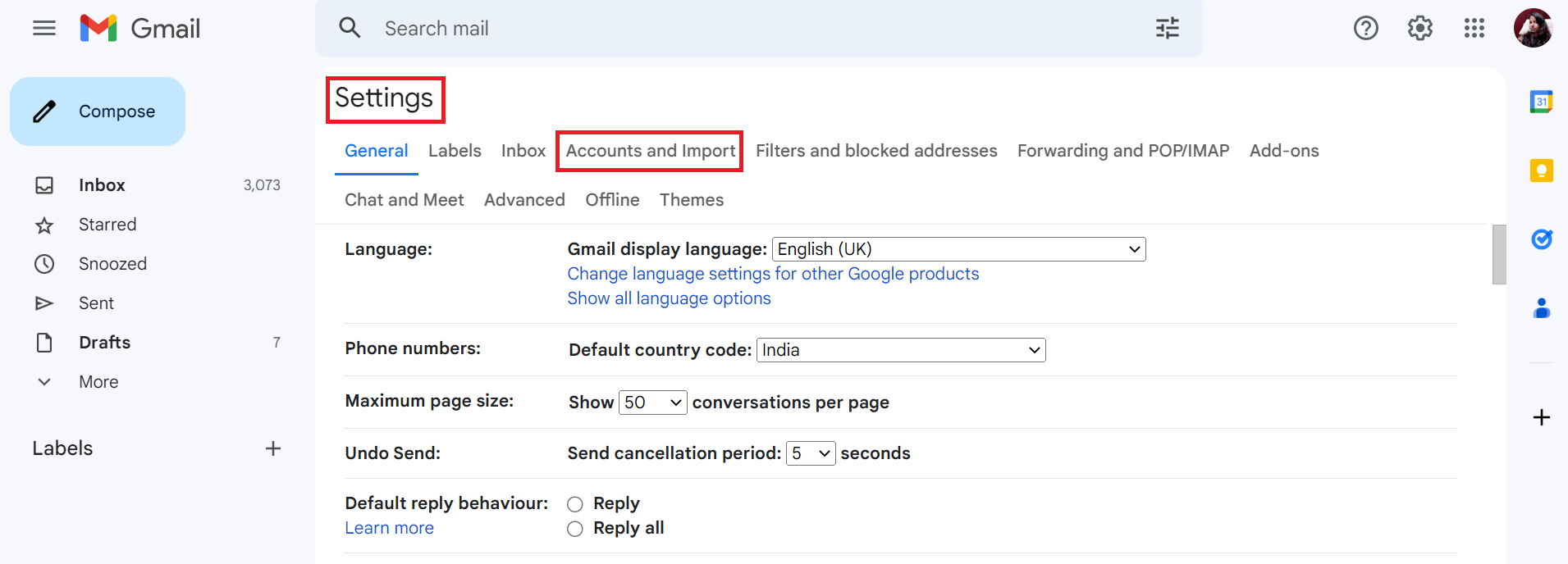 Accounts & Import to Transfer Yahoo Emails to Gmail
