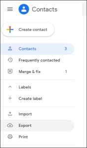 copy contacts from Gmail to Outlook