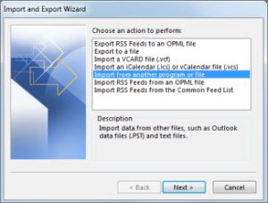 import Gmail contacts to outlook