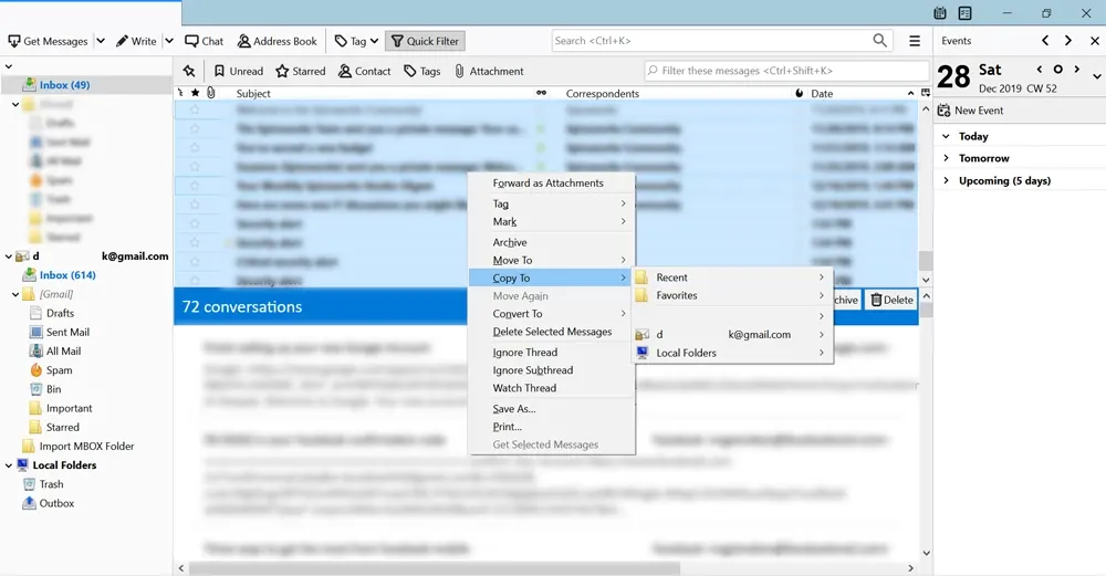 export from thunderbird to outlook