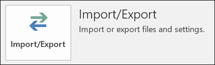 start import export option again