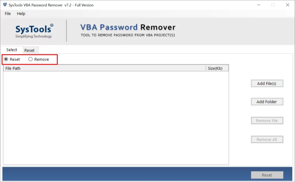 Dual modes to remove Excel VBA password