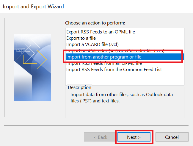 import to Merge Outlook PST Files