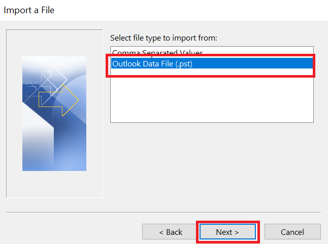 outlook data file