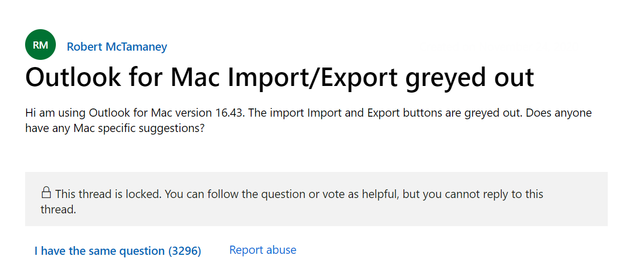 Import Export Greyed Out In Outlook For Mac Try This Solution
