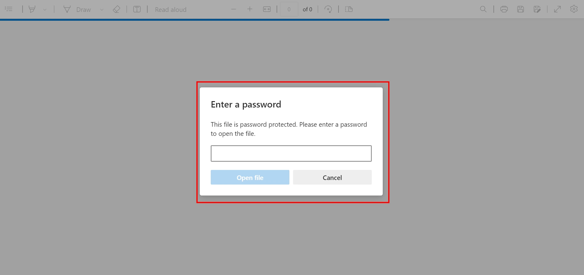 PDF file is now password-restricted
