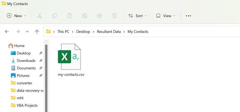 export VCF to Excel