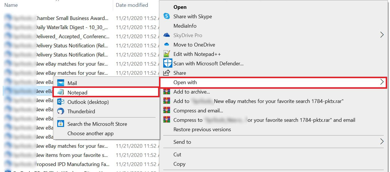 how to view eml files in windows 10