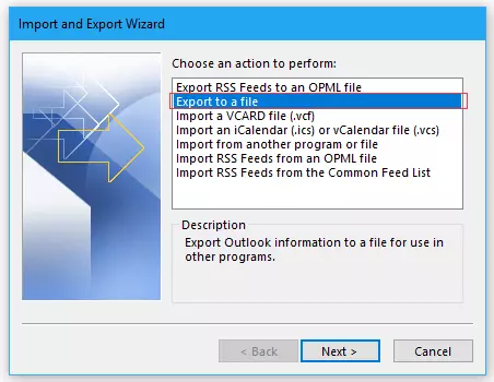 export to a file