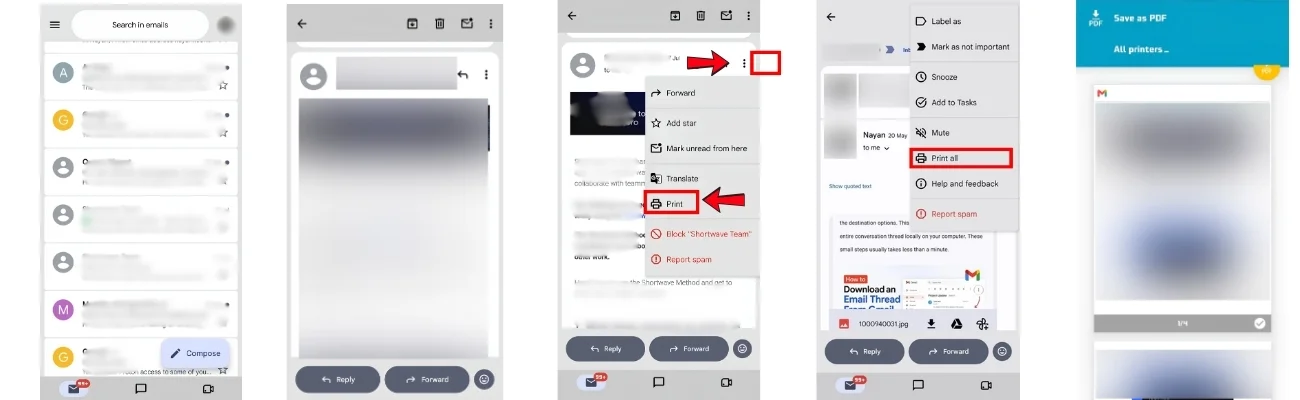 How to Save Gmail Email as PDF in Android Phone