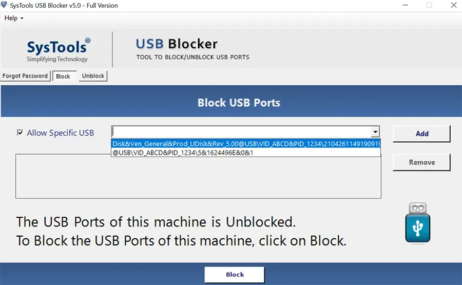 Enable USB port disabled by administrator