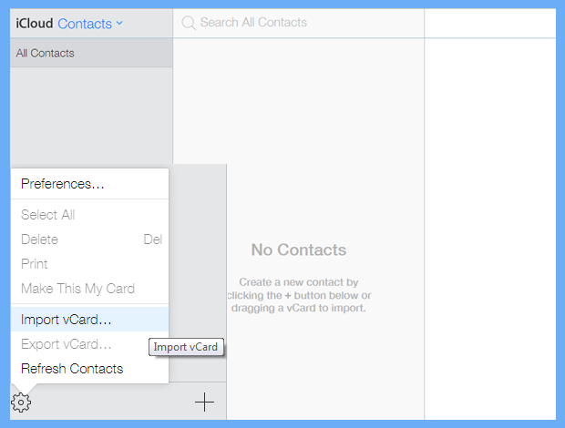 transfer contacts from Outlook to iCloud