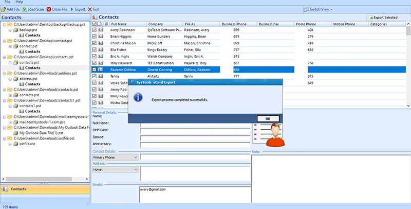 view exported CSV file