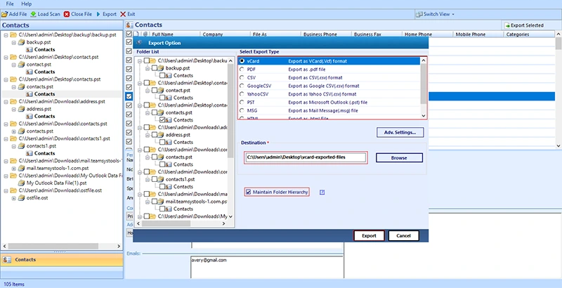 select CSV File