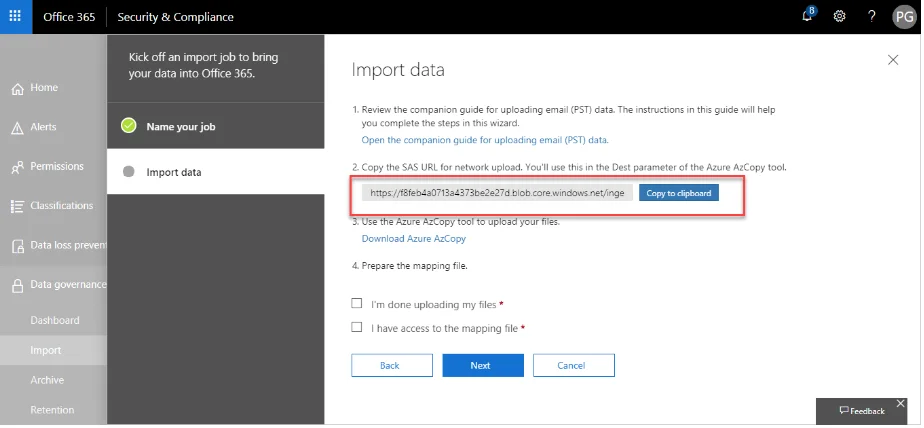 import pst in owa