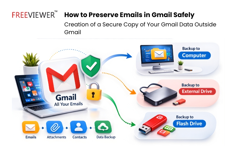 Preserve Gmail emails manually