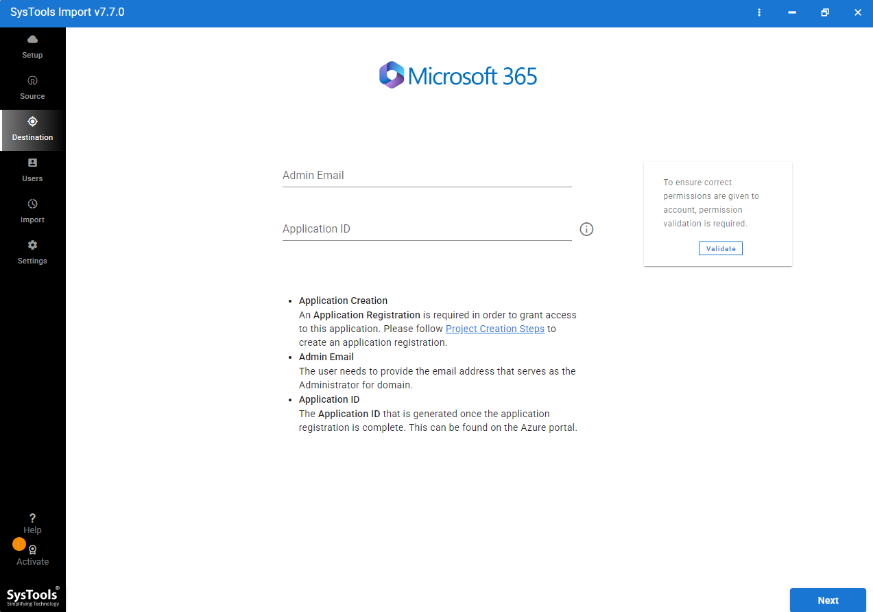enter Office 365 credentials