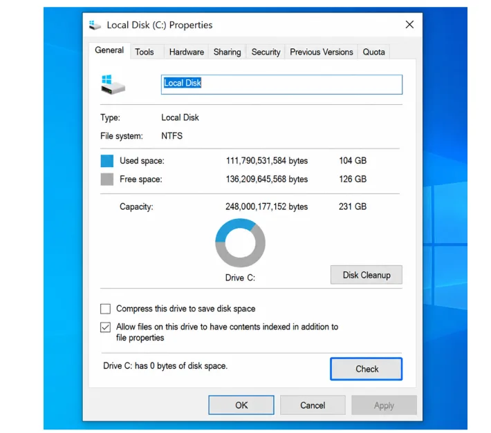 Scan and check bad sectors on hard drive