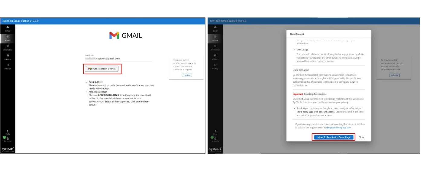 How to operate Gmail Backup Tool