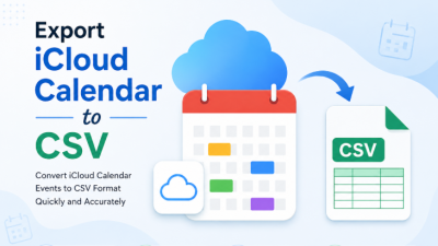 export iCloud Calendar to CSV