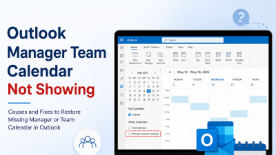 outlook manager team calendar not showing