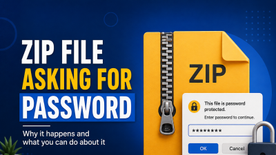 zip file asking for password