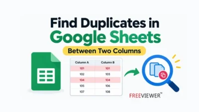 Find Duplicates in Google Sheets Between Two Columns
