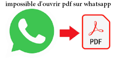 impossible d'ouvrir pdf sur whatsapp