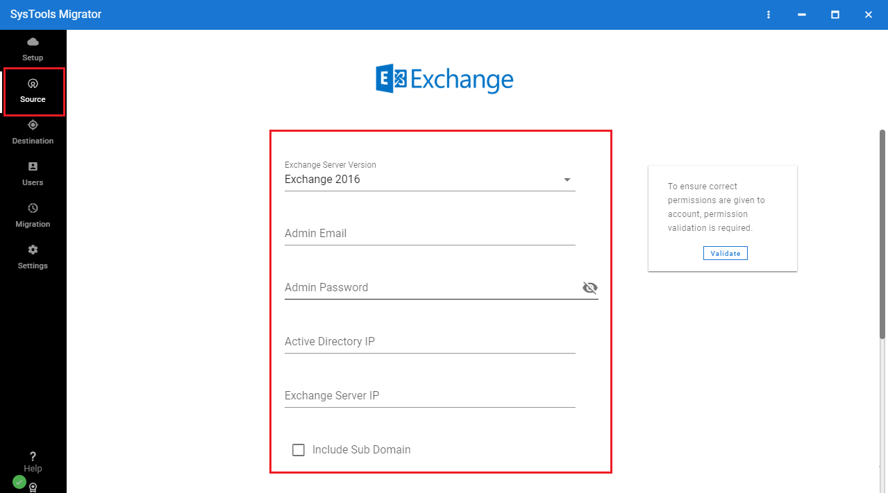 Enter Exchange Details