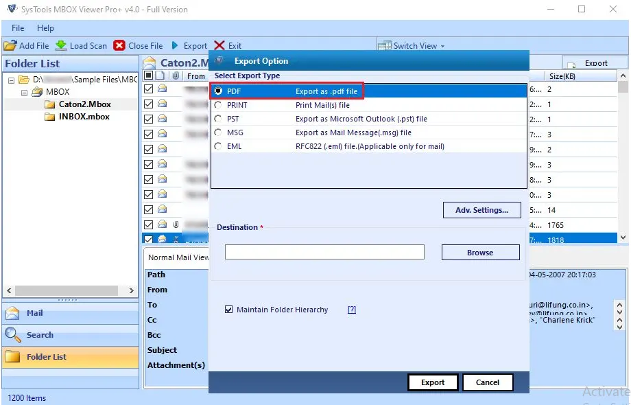 View MBOX Files