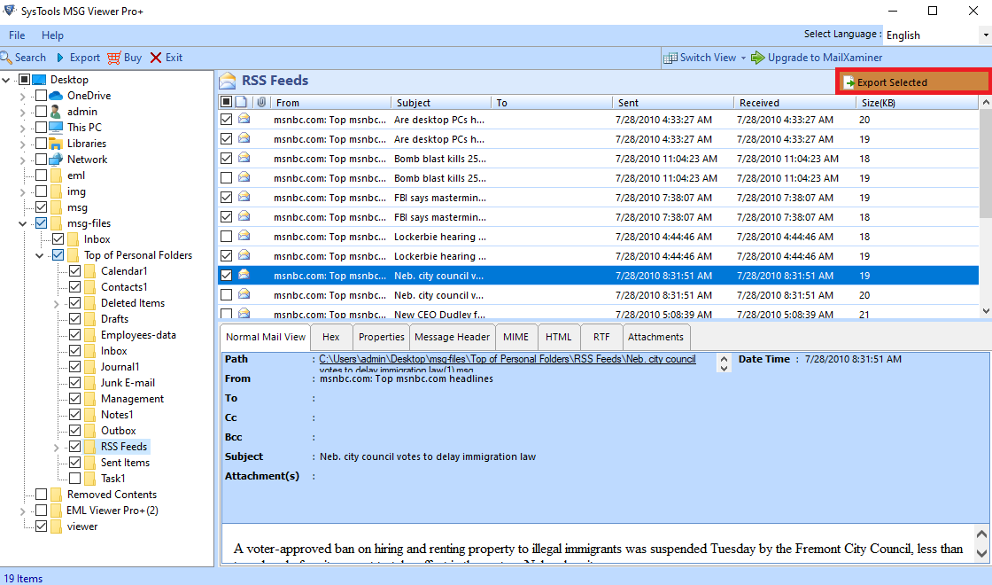 MSG to PDF