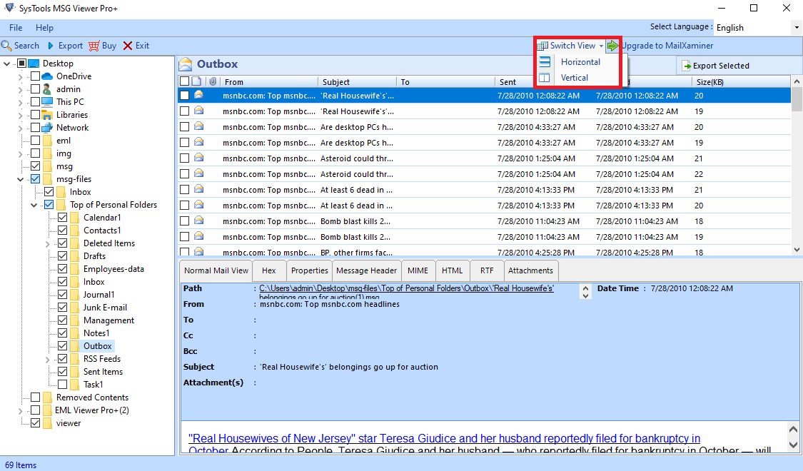 Explore MSG Messages