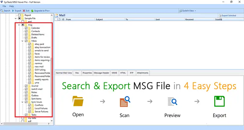 Sfoglia file MSG