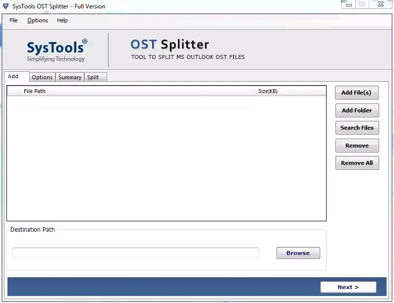 OST File Splitter
