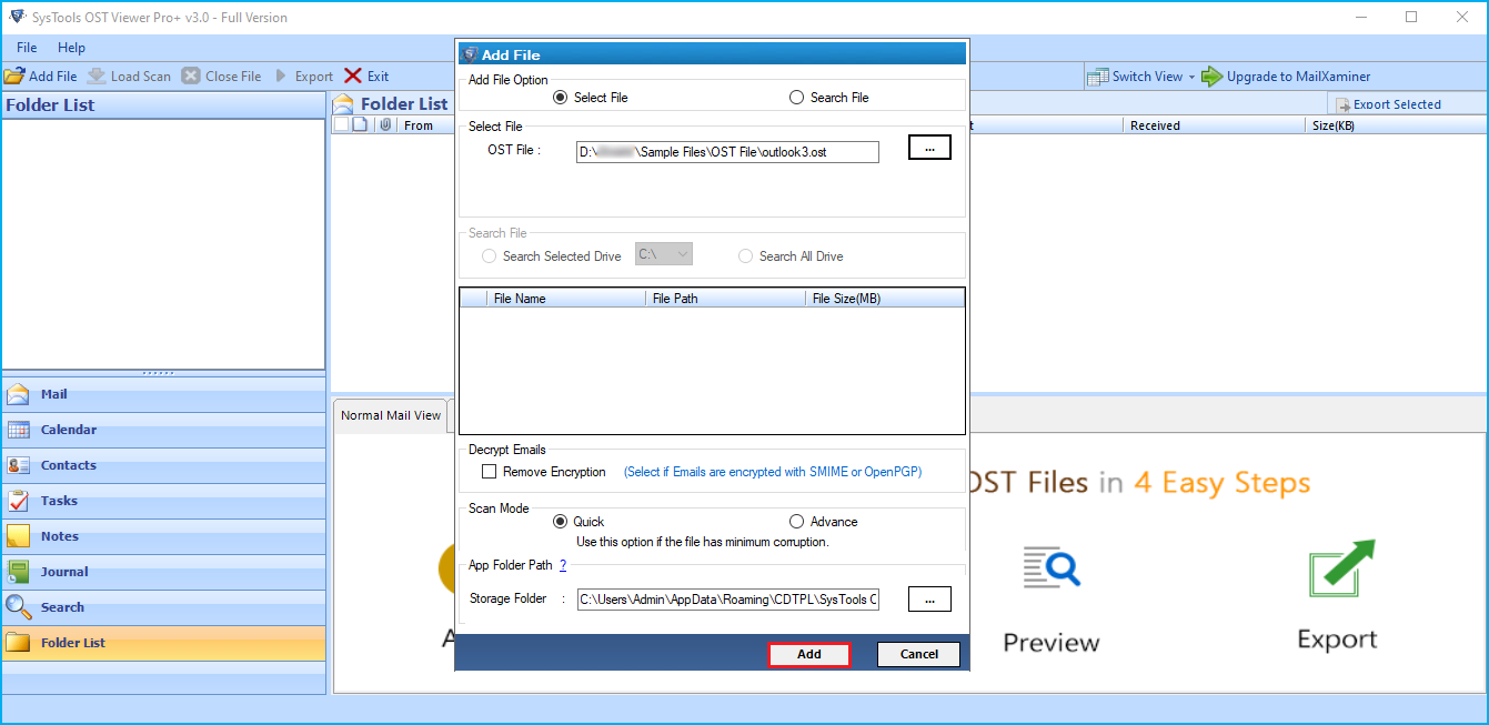 Browse OST Files