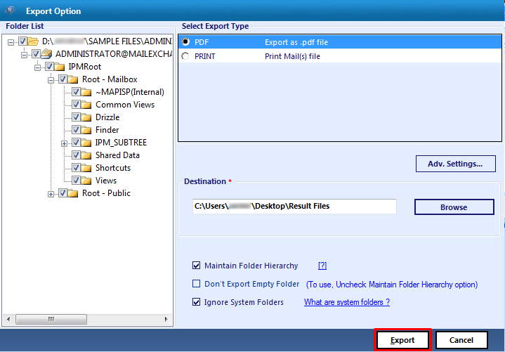 Export OST To PDF