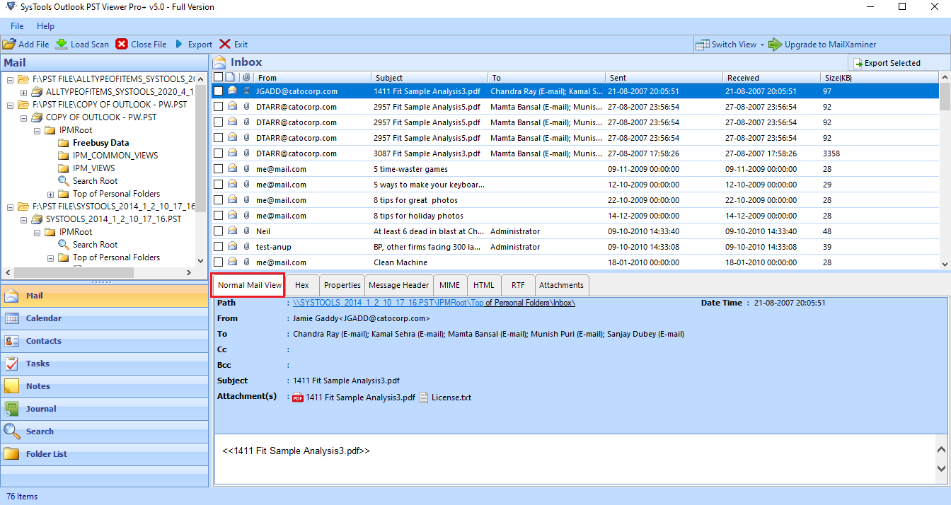 View PST Files