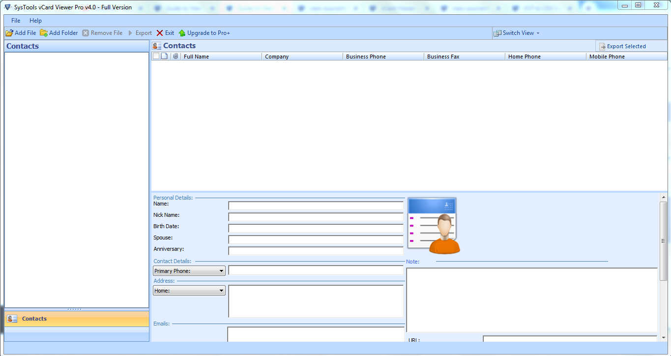 vcard vcf to csv converter software