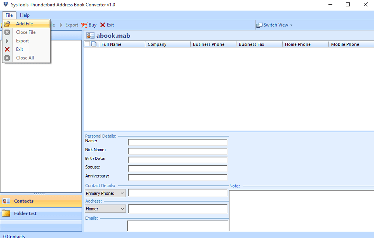 Add MAB File
